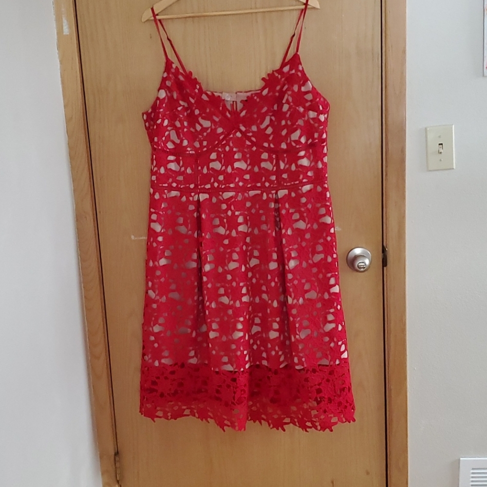 Red lace dress New!